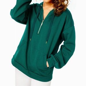 EUC Lilly Pulitzer Suri Hoodie (dark green) Women’s XXL